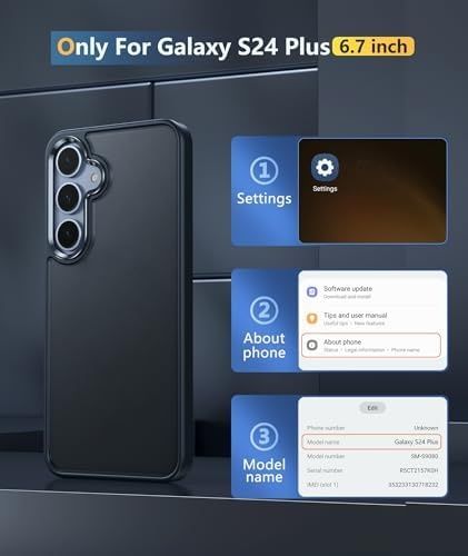 Etui case + szkło na wyświetlacz i aparat Samsung S24+ plus B986