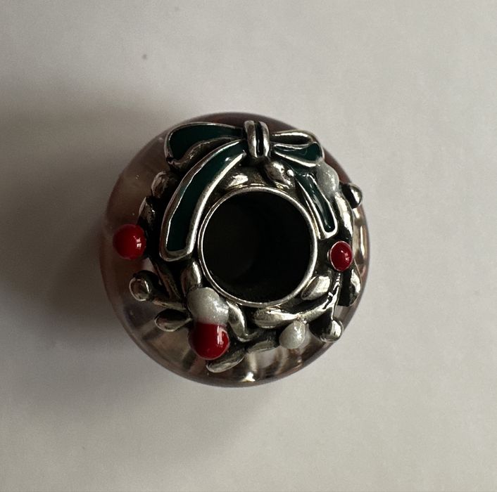 Charms szklo murano cukierkowy świąteczny