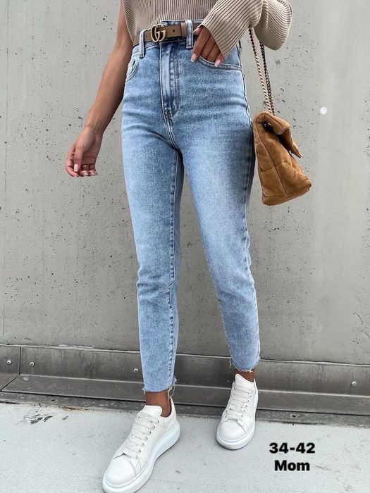 Dżinsy spodnie mom fit jesien Varlesca chicaca 36 S 38 M 40 L