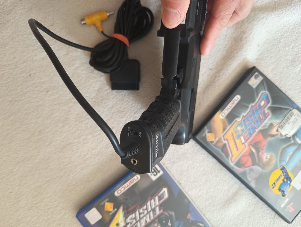 2 gry PS2 Time Crysis 2 , 3 + pistolet Light Blaster P99G2 Logic 3
