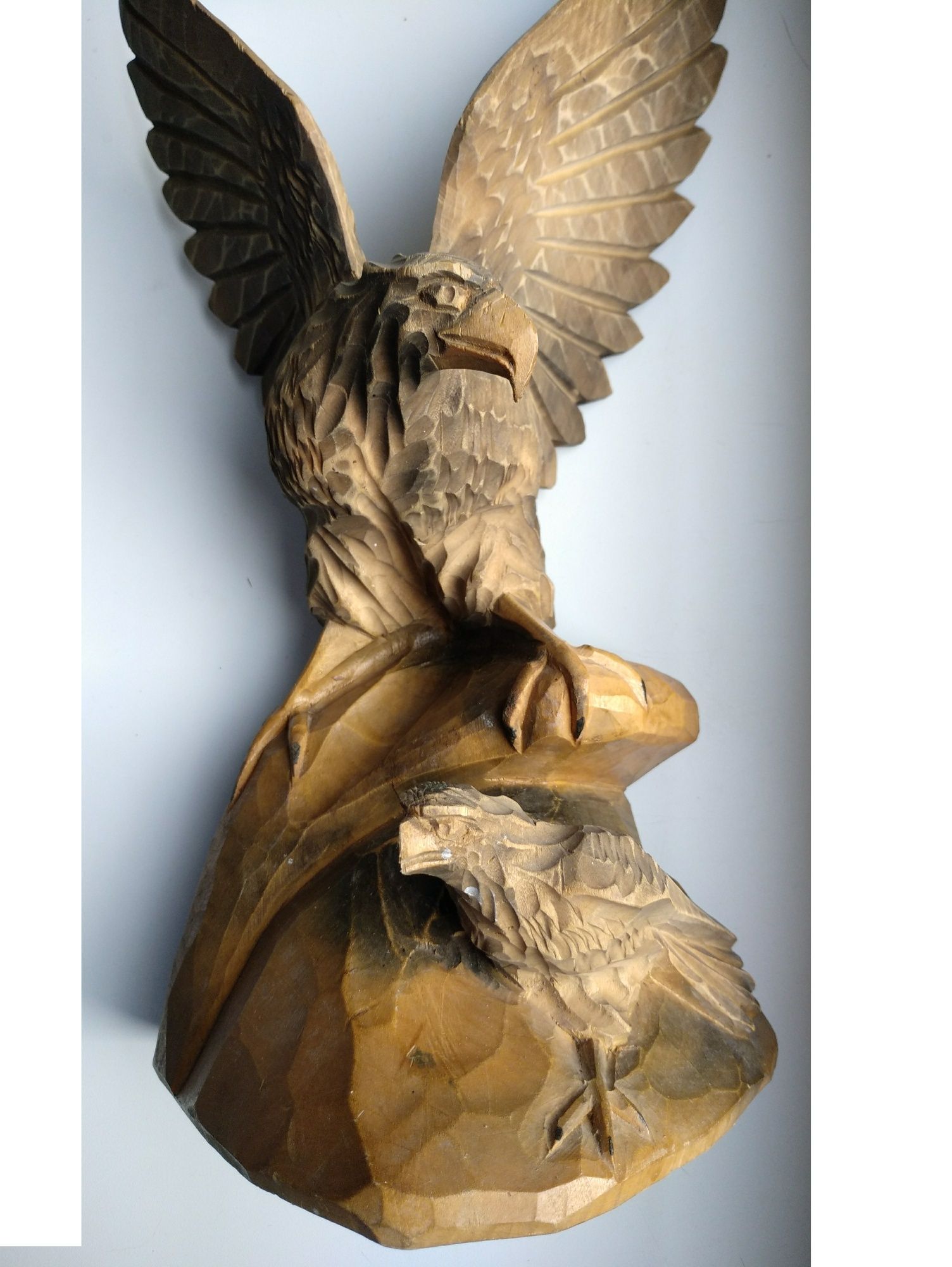 Старинный орел декор деревянный статуэтка СССР декор птица декоративні