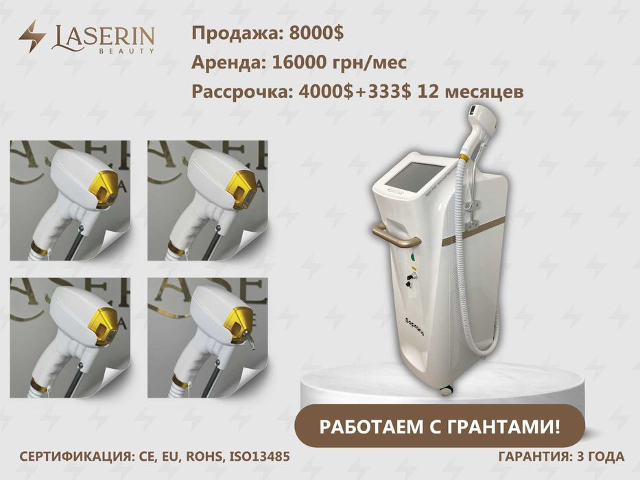 Диодный лазер для эпиляции Laserin Soprano (РАССРОЧКА, АРЕНДА, ГРАНТ)