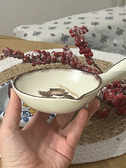 Кераміка, емність для снеків,Франція, вінтаж, ручний розпис