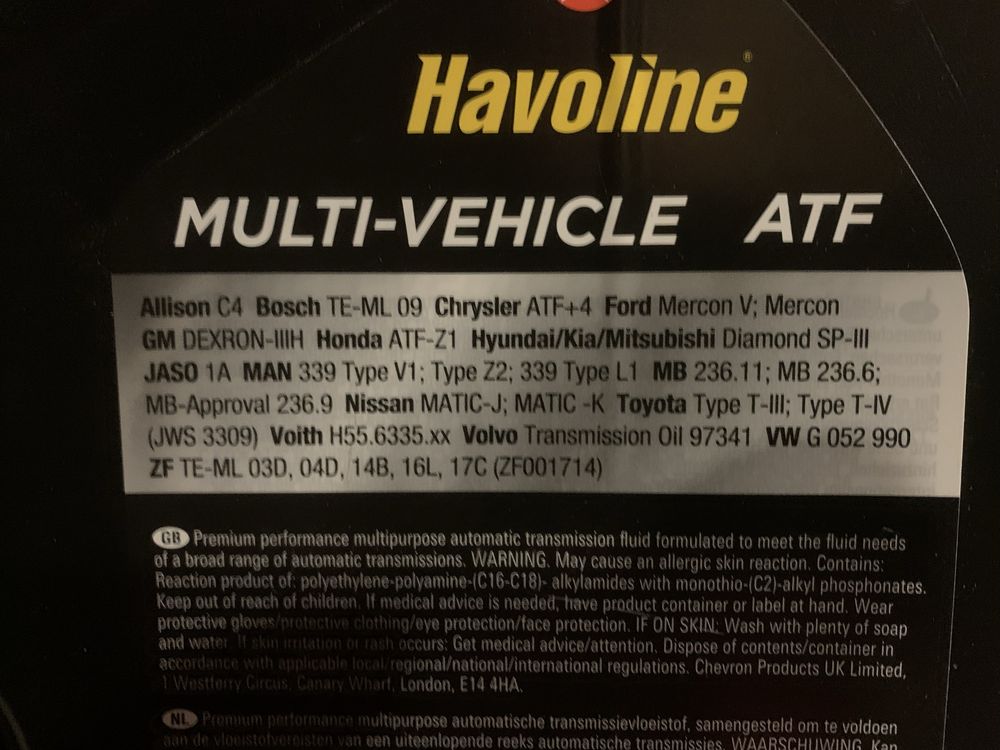 Olej havoline atf