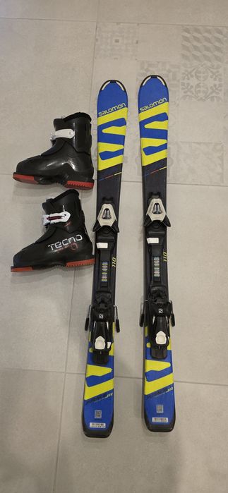 Narty Salomon 110 cm + Buty Techno roz 31