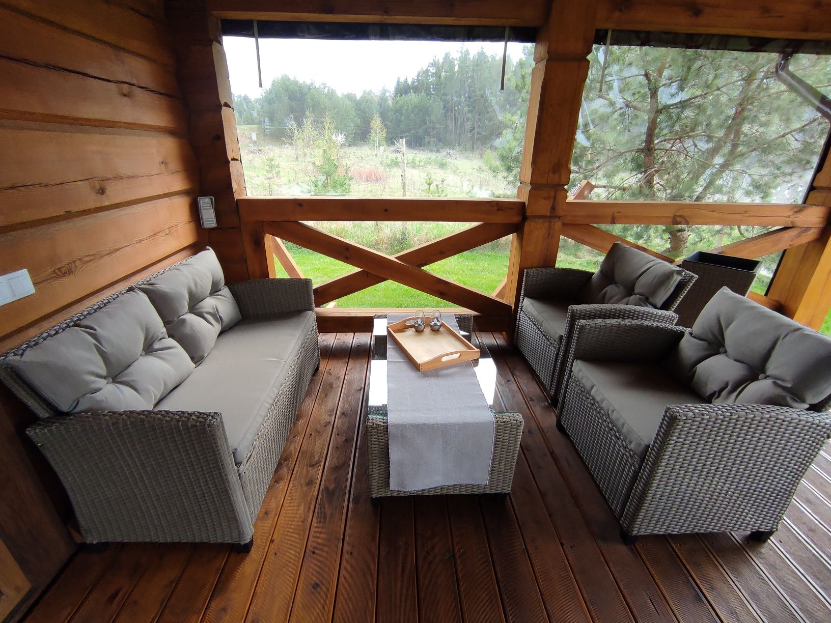 Domek Mazury, całoroczny dom z bala, sauna, balia na wyłączność