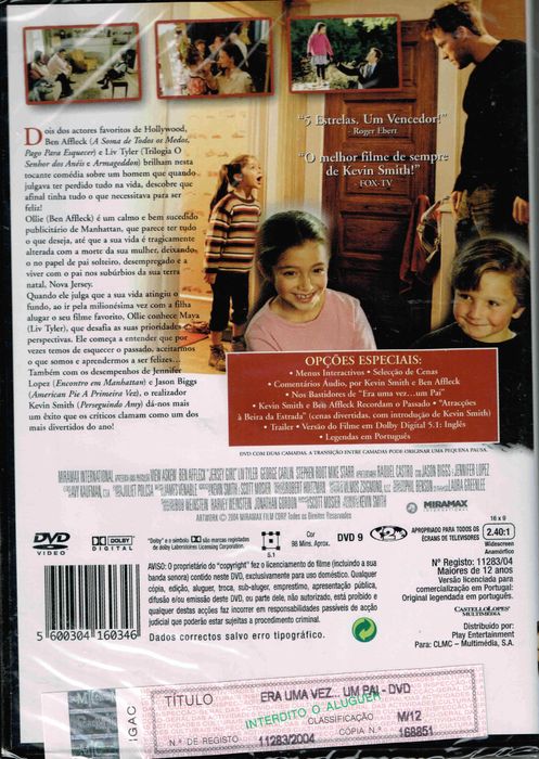 Filme em DVD: Era Uma Vez... Um Pai "Jersey Girl" - NOVO! SELADO!