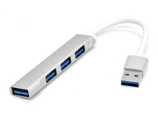 USB Хаб - разветвитель  Туру-С USB 3.0  на 4 USB  порта для ноутбука,