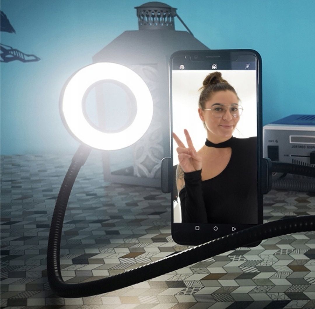 Lampka 2W1 Uchwyt na Telefon do selfie