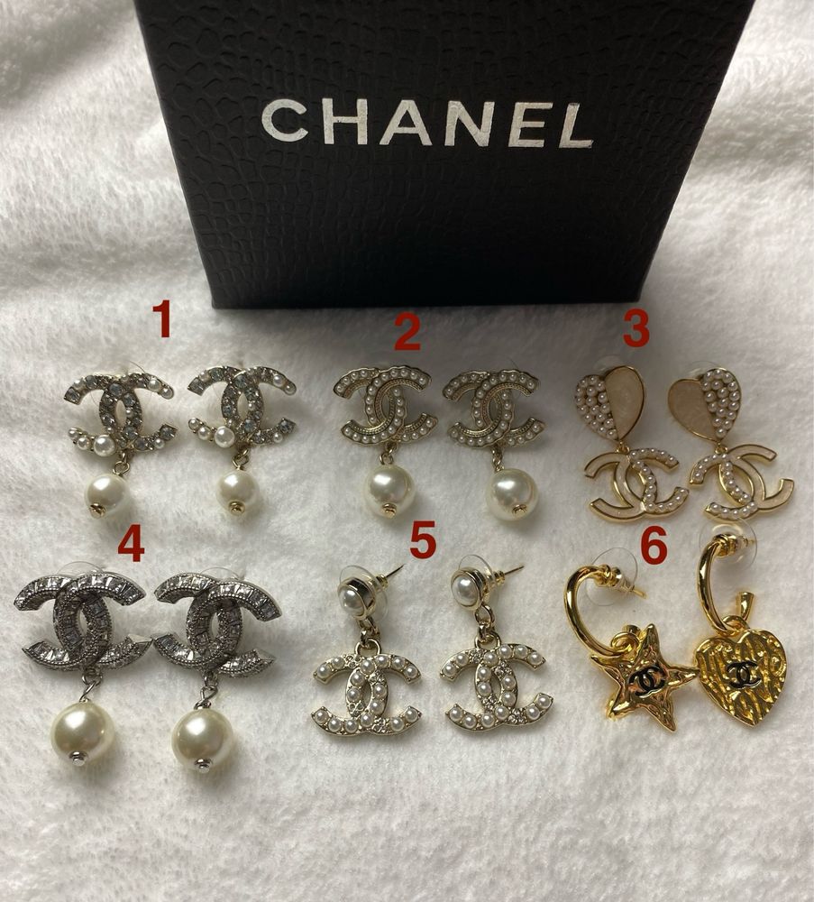 Серьги chanel, шанель