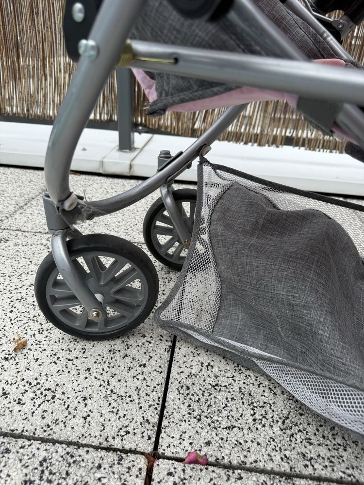 Podwójny wózek dla lalek