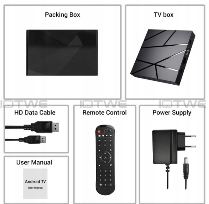 Odtwarzacz multimedialny Android TV BT 5.0 4GB+128GB 6K HD Outlet 3062