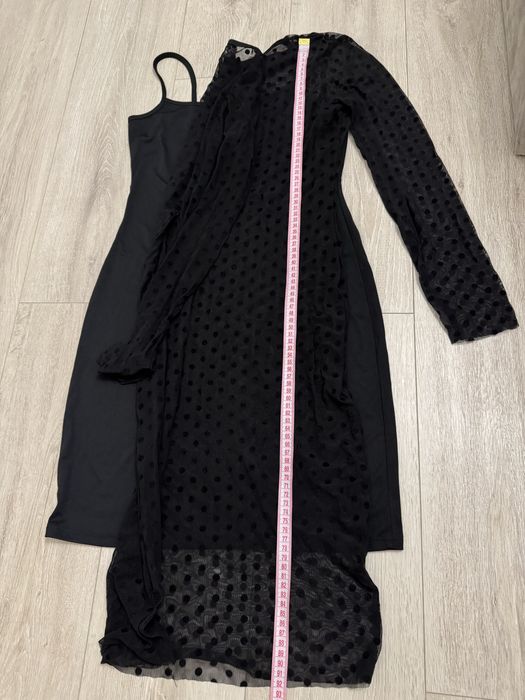 Сукня в горошок чорна