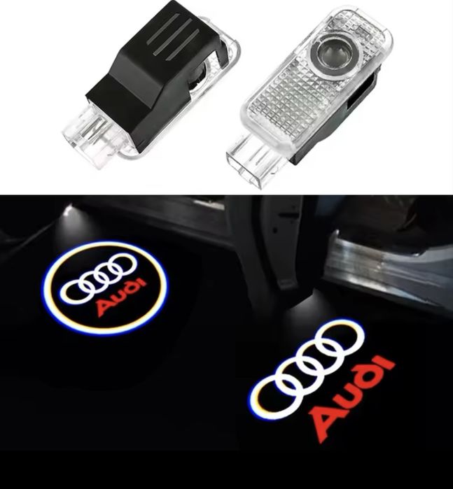 Проекция логотипа в двери Audi A3 8P, A4 B6/B7, A6 C6, Q7 4L, A8 D3