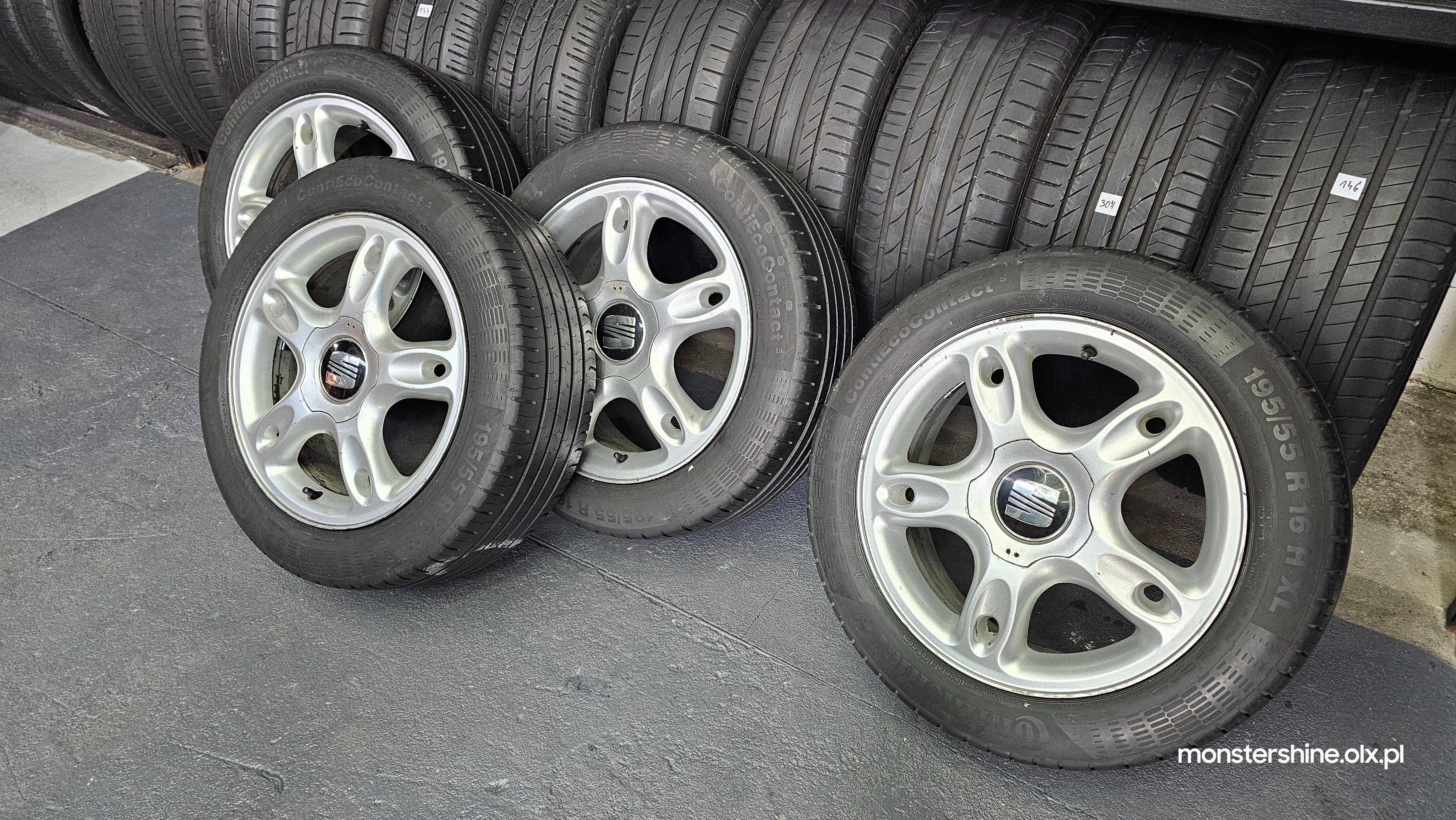 Alufelgi Seat OEM 5x100/16 Continental EcoContact5 195/55/16 - zamiana