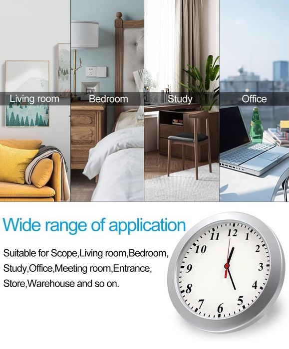 KAGMY Zegar ścienny z kamerą szpiegowską