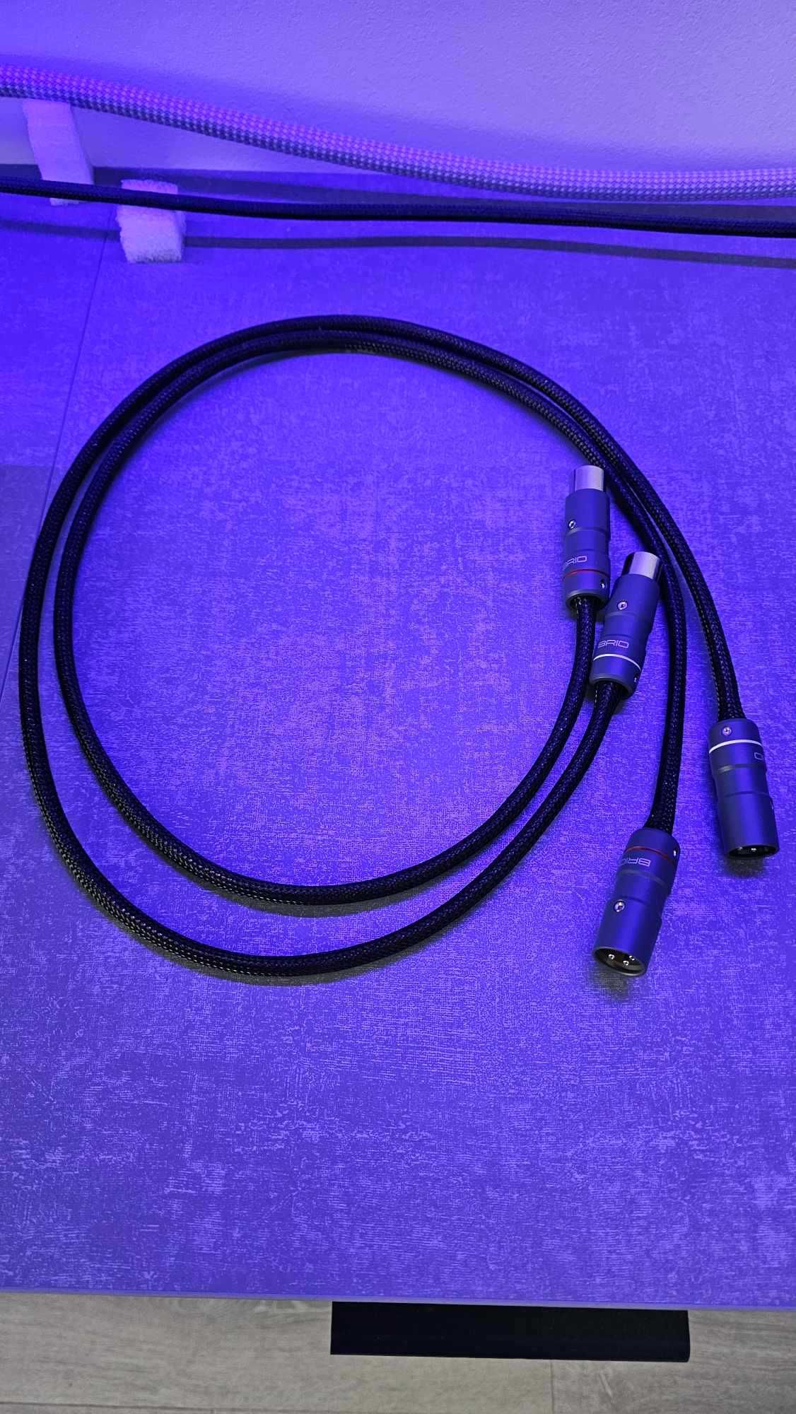 Interkonekt XLR 2 x 1m Hanz Martin.Czyste srebro. Okazja, Nowy! Hi-End