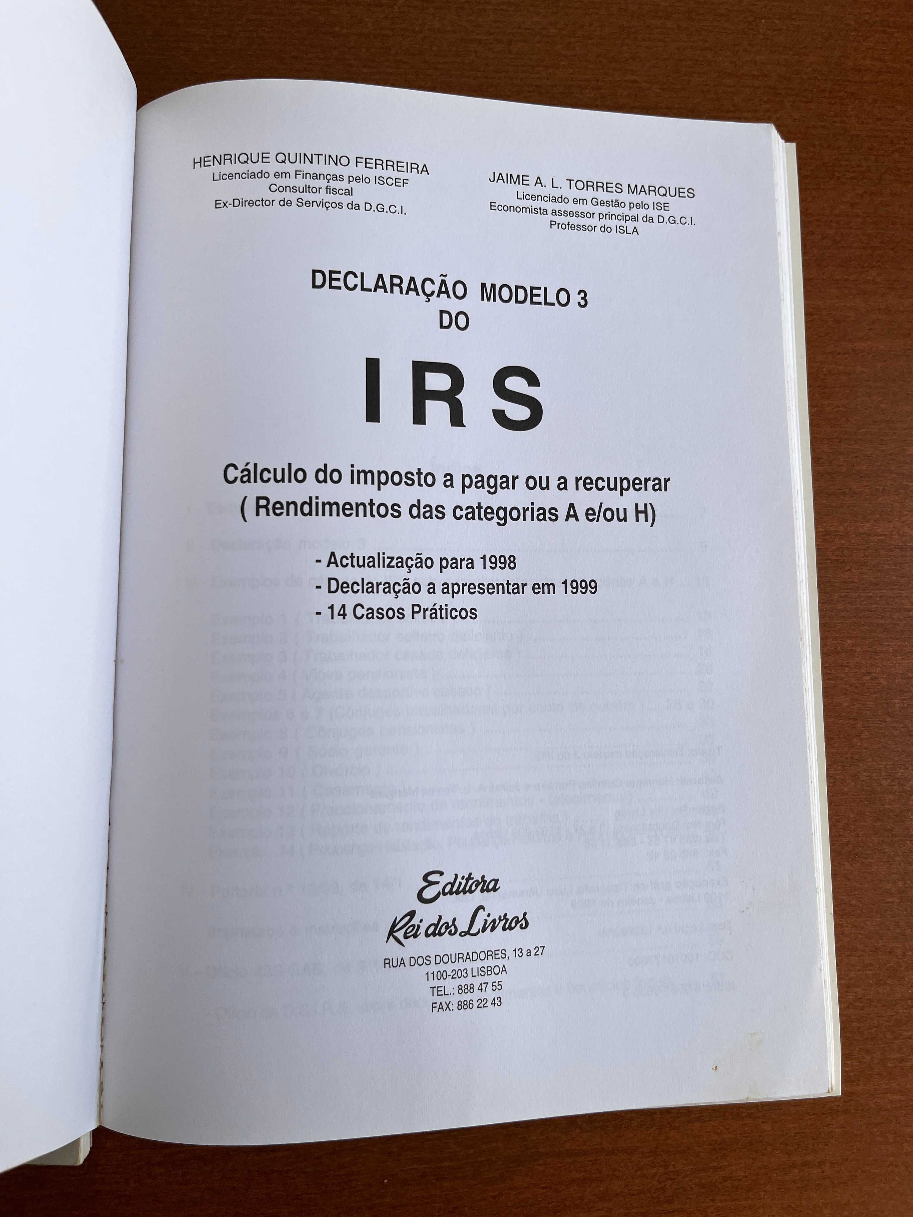 IRS - Declaração Modelo 3 - Casos Práticos