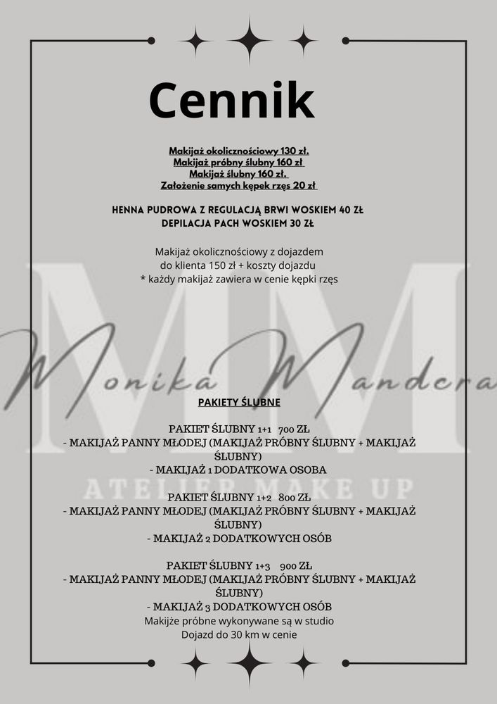 Makijaż 130 zl  okazjonalny okolicznosciowy henna pudrowa