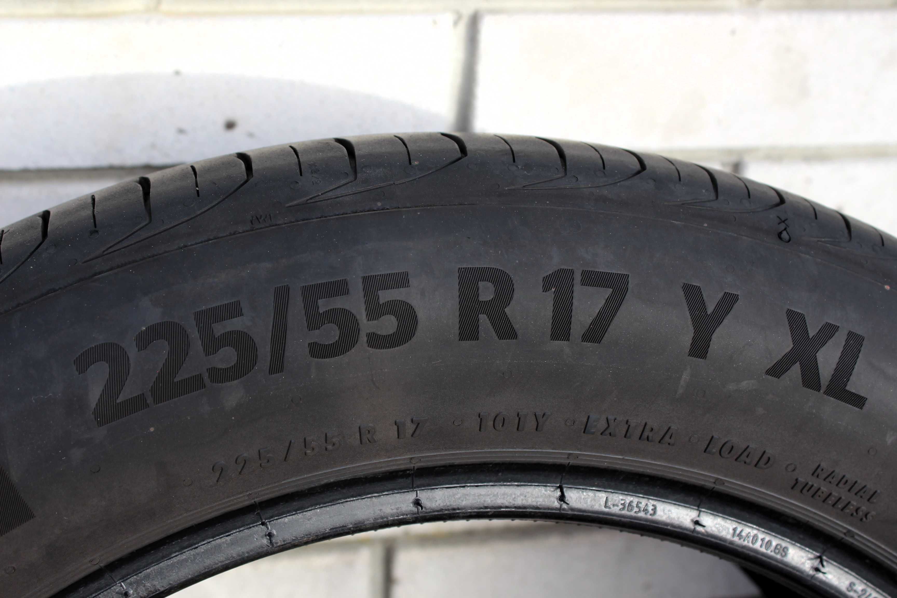 Letnie komplet Continental PremiumContact 225/55 R17 101 Y XL 2020r