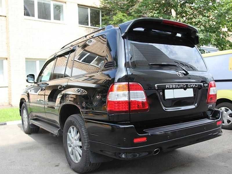 Накладка на передний бампер Ленд Крузер 100 юбка на задний бампер LC