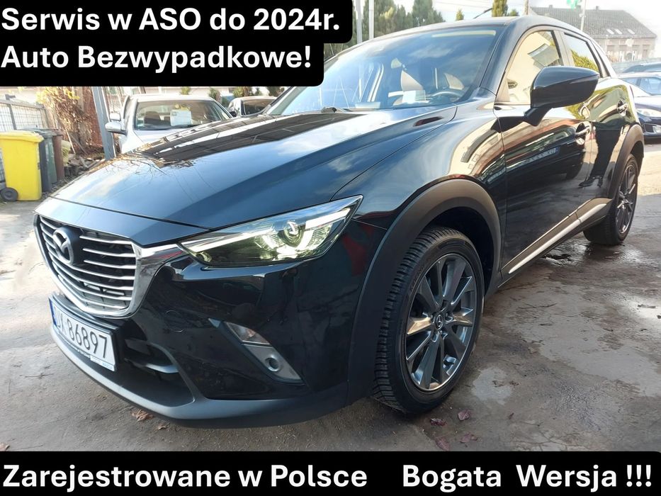 Mazda CX-3 Bezwypadkowa! Serwis DSR do 2024r.! Bogato Wyposażona, Zarejestrowana!