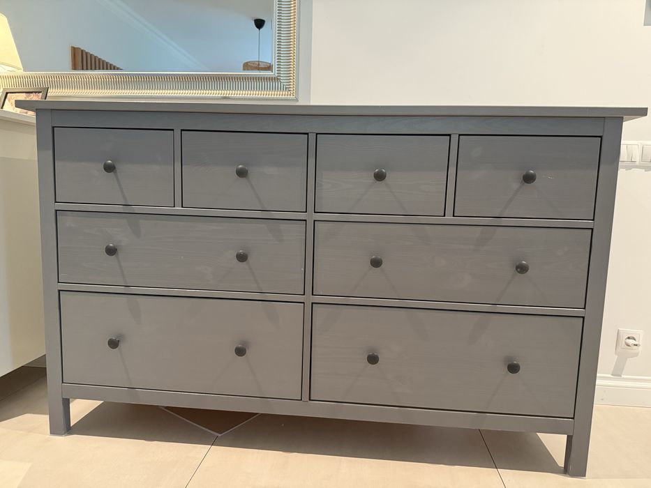 Komoda Hemnes Ikea 8 szuflad szara