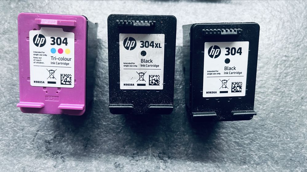 Puste pojemniki po tuszu hp 304 6 sztuk