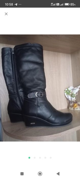 Чоботи жіночі зимові шкіряні