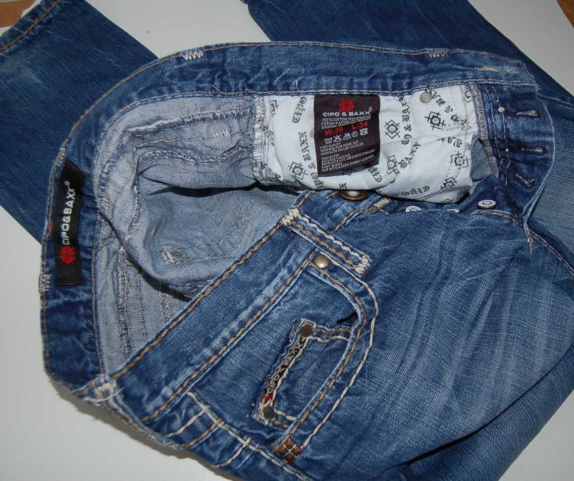 CIPO BAXX W30 L34 pas 82 jeansy męskie proste