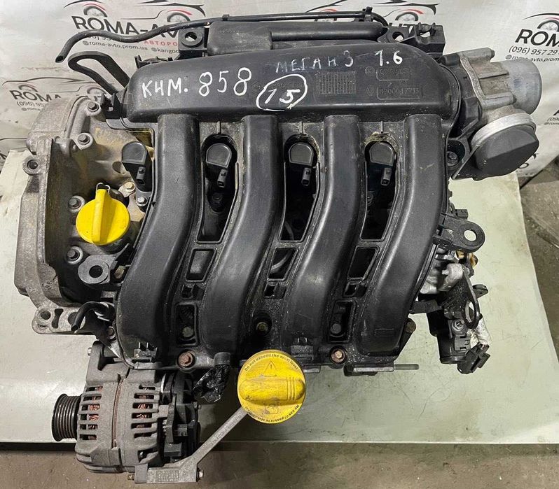 Двигун 1.6B K4M858 Мотор K4MR858 Двигатель Renault Megane Scenic III