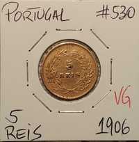 Monarquia - moeda de 5 reis de 1906 (VG)