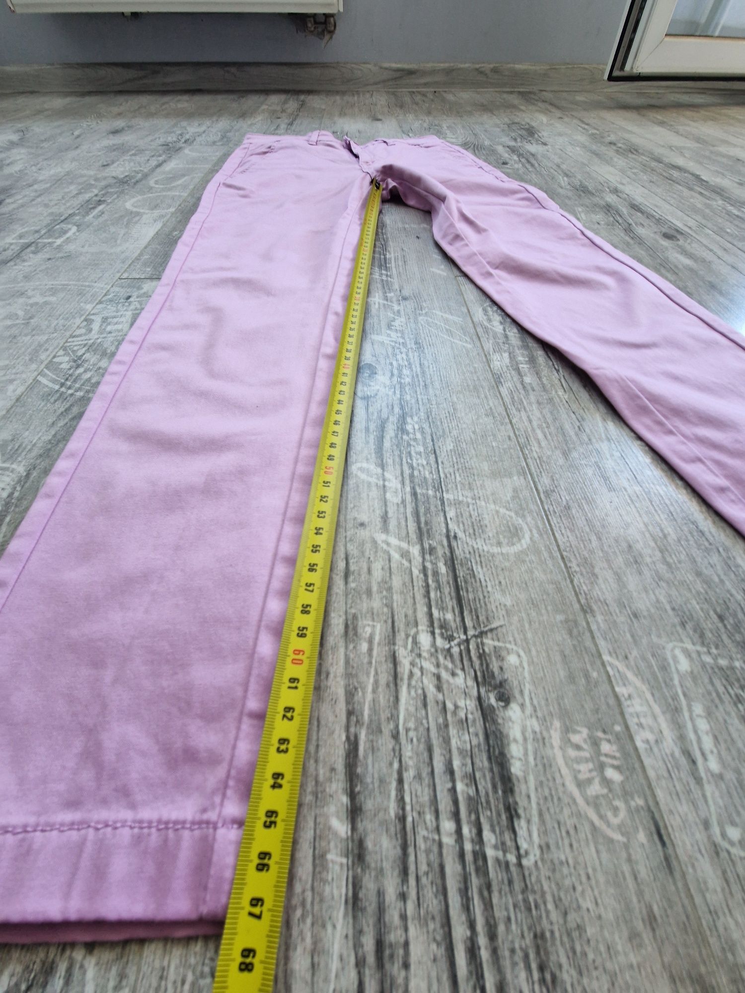 Spodnie materiałowe różowe nowe Wólczanka 34