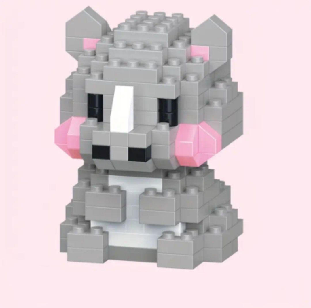 Mini blocos de montar rinoceronte