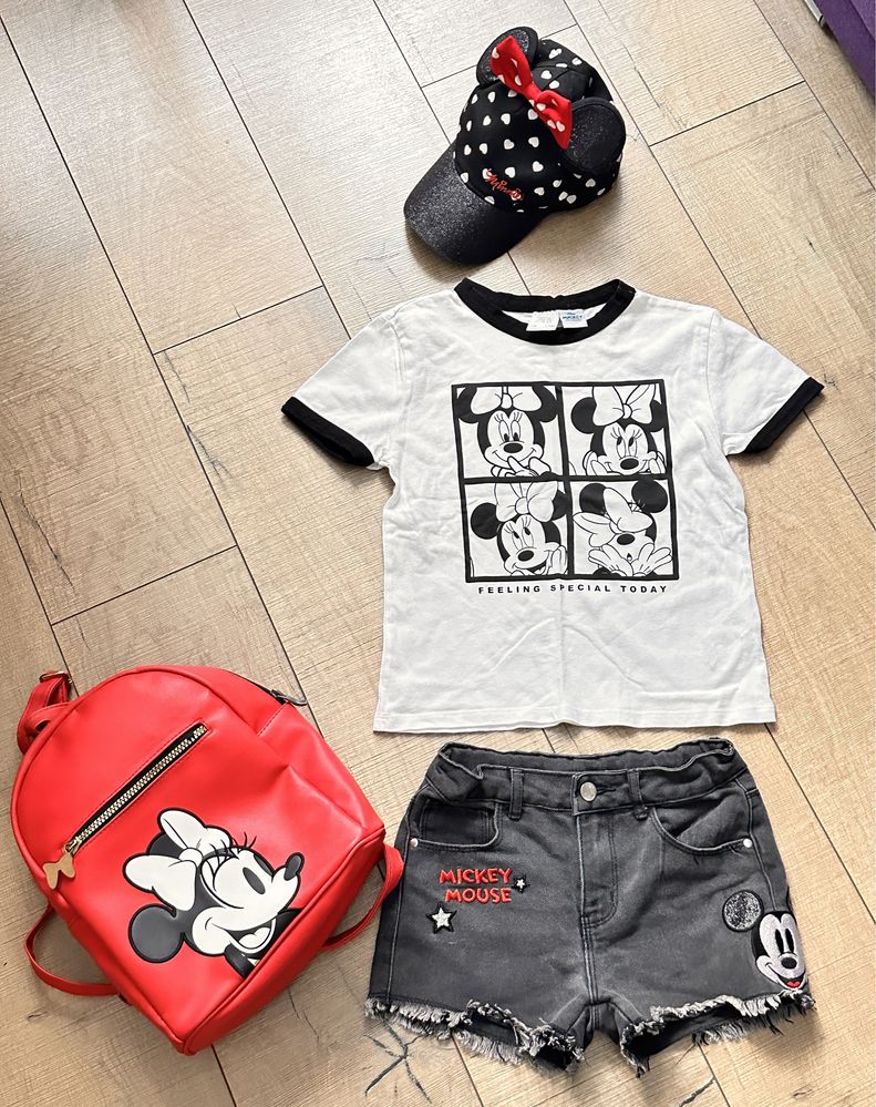 Набір комплект для дівчинки, шорти, футболка zara mickey mouse