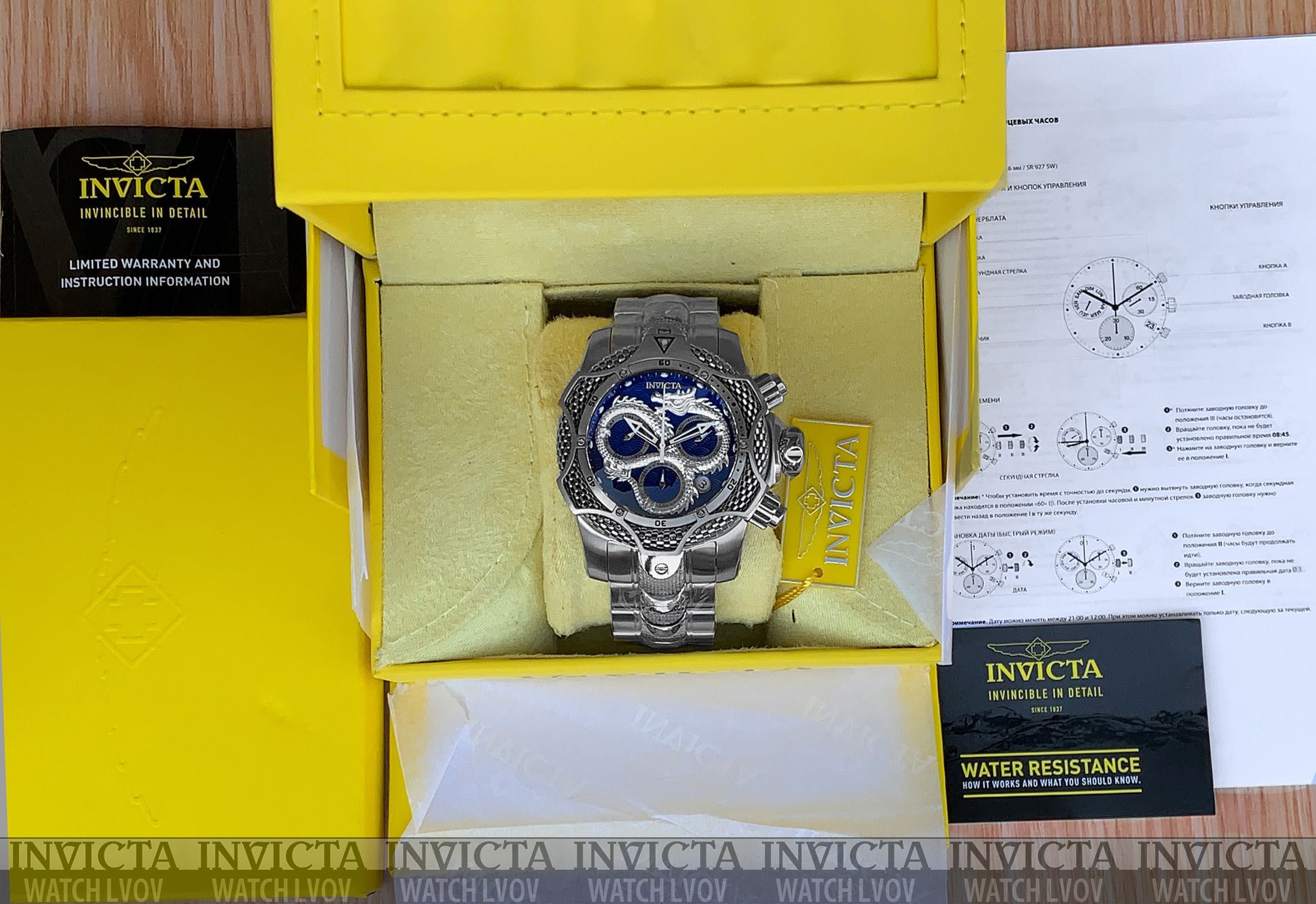 Мужские часы Invicta 31508 Reserve Venom Dragon Swiss 53 mm. 1000 MT.