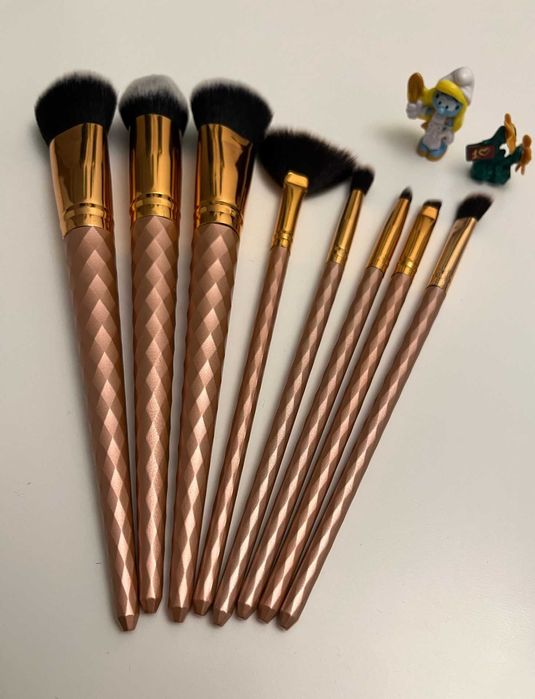Pędzle do makijażu ROSE GOLD Premium Zestaw