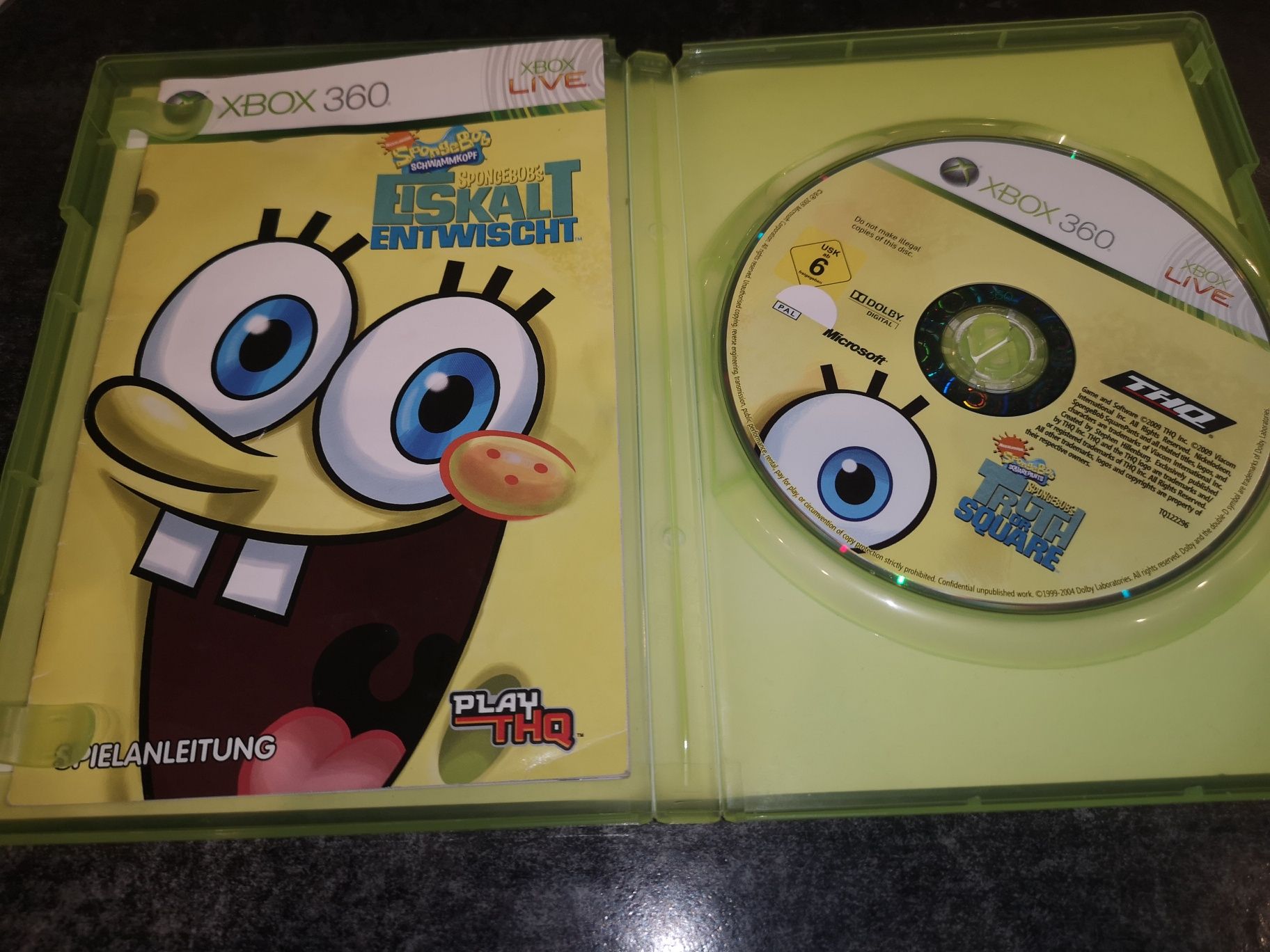 SpongeBob Truth of Square XBOX 360 gra ANG (BDB) rzadkość na rynku