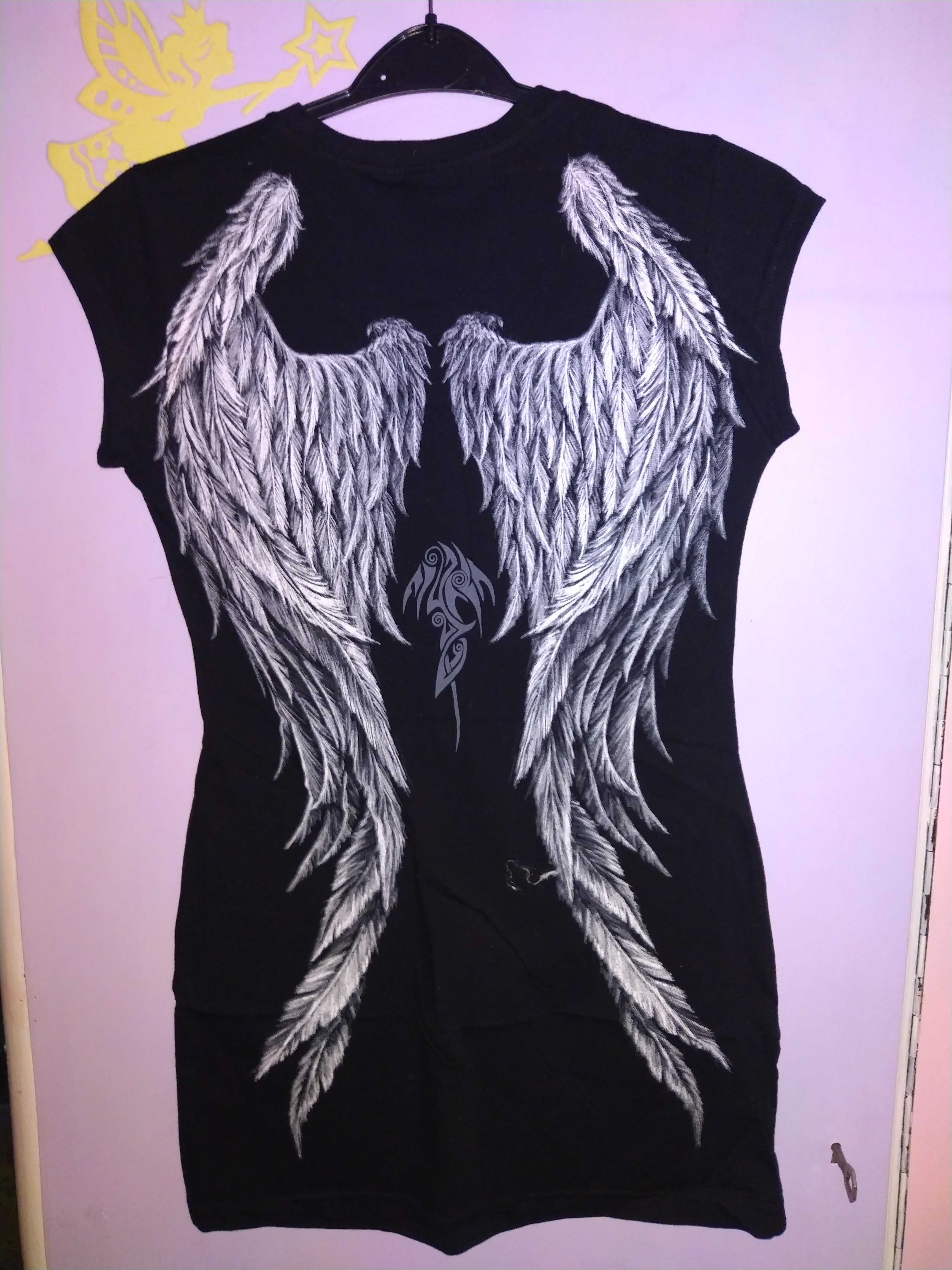 Zestaw Goth angel koszulka i sukienka plus biżu