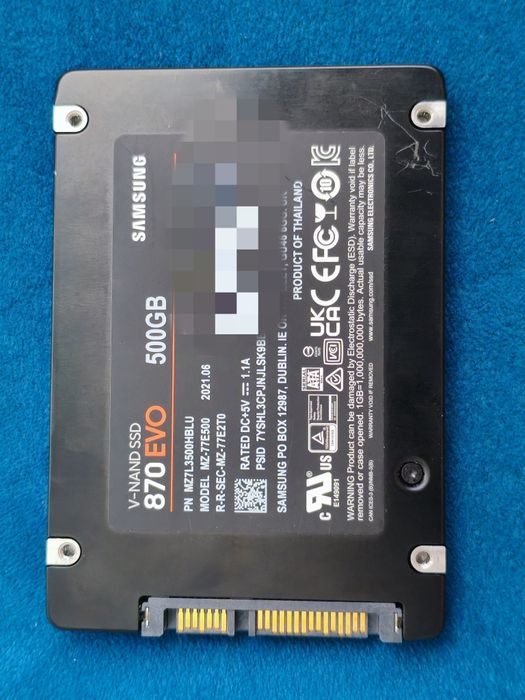 Najlepszy dysk SSD 2,5'' Samsung 870 Evo 500GB