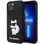 Etui Karl Lagerfeld Rubber Choupette 3D na iPhone 14 Plus - czarne