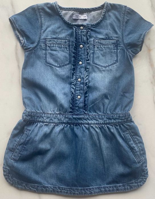 TEX jeansowa sukienka dla dziewczynki 110-116 cm