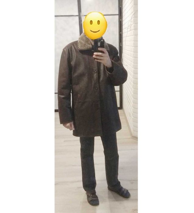 Кожаная куртка дубленка EROS Турция Высокое качество Размер XL 50-52