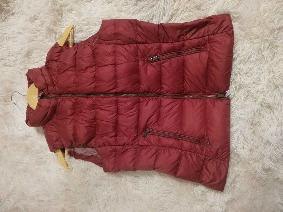 bezrękawnik puchowy massimo dutti m 38 s 36 bordo kamizelka m 38
