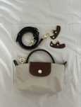 Mini mala longchamp le pliage beje