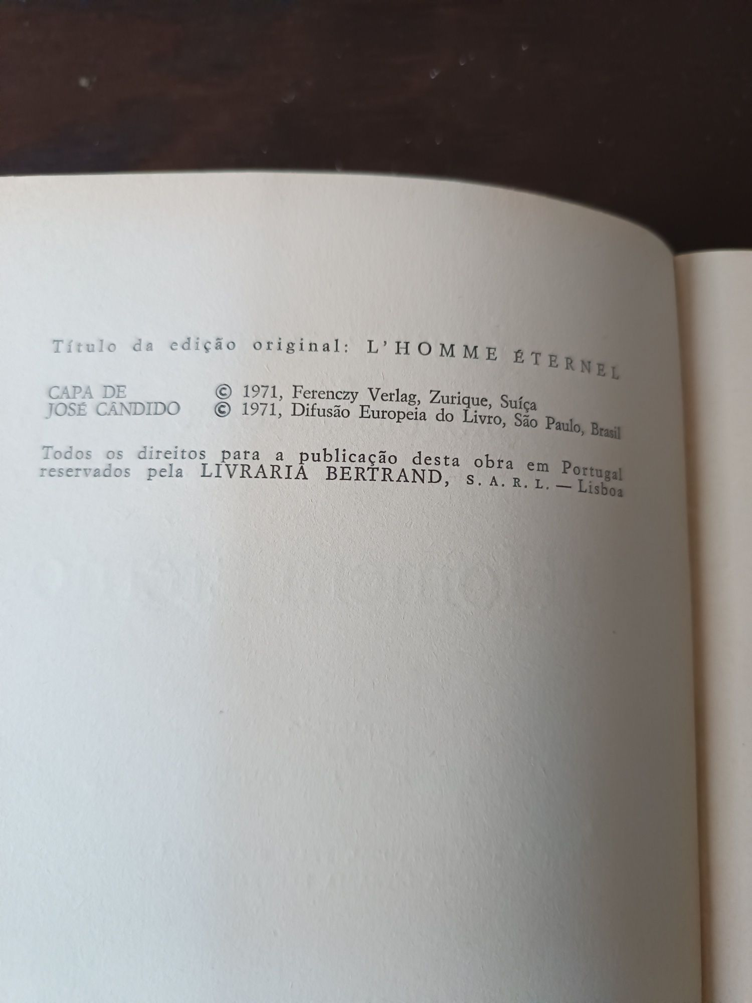 Livro "O Homem eterno" Louis Pauwels e Jacques Bergier