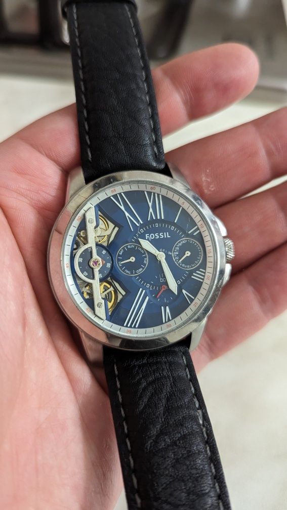 Часы Fossil ME 1161 automatic, годинник США скелетон