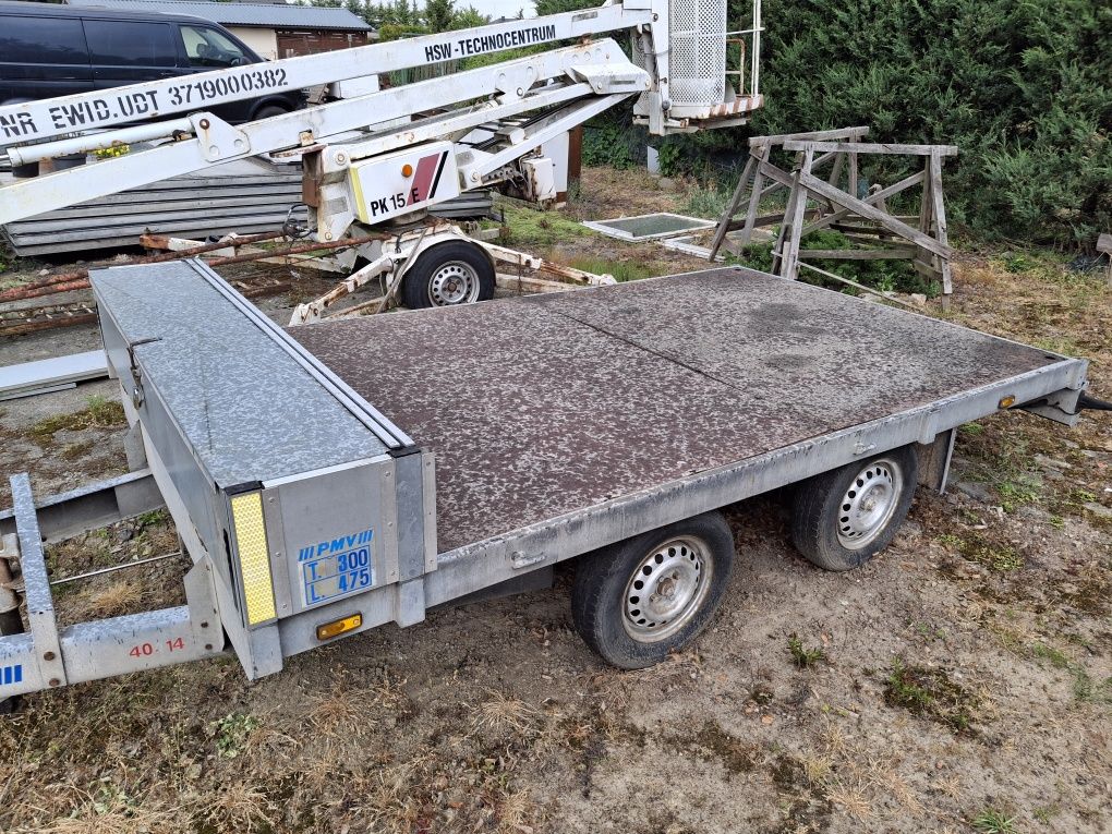 Przyczepa dwuosiowa 3.5m / demontowane burty