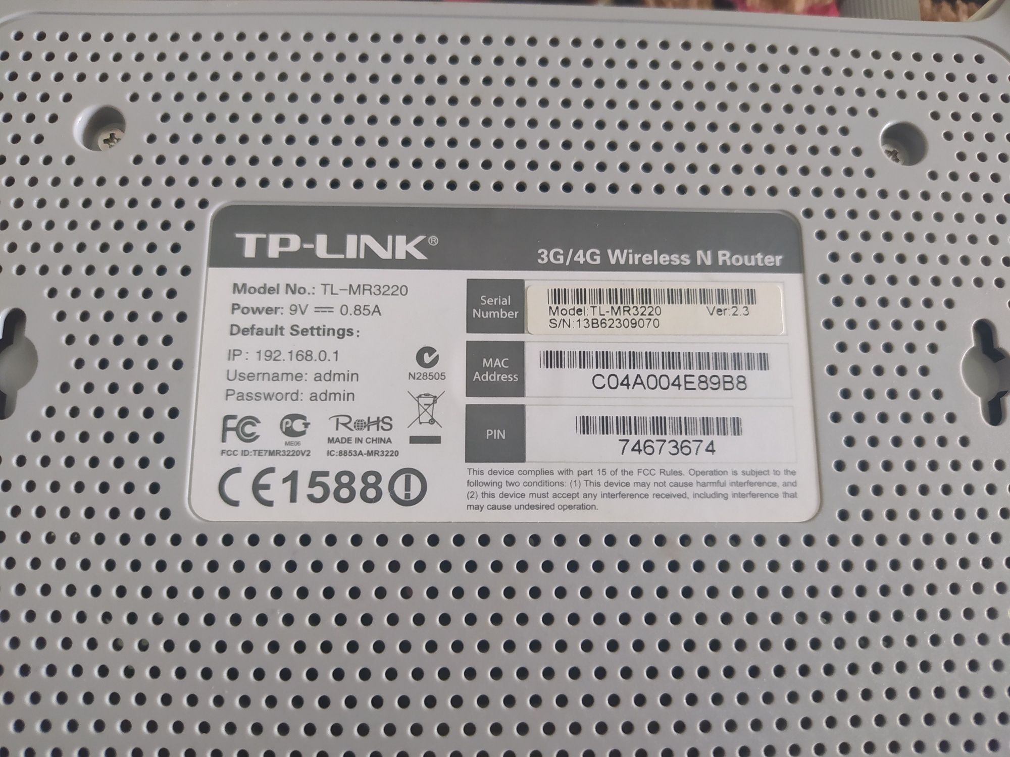 Router Tp-Link Tl-Mr3220