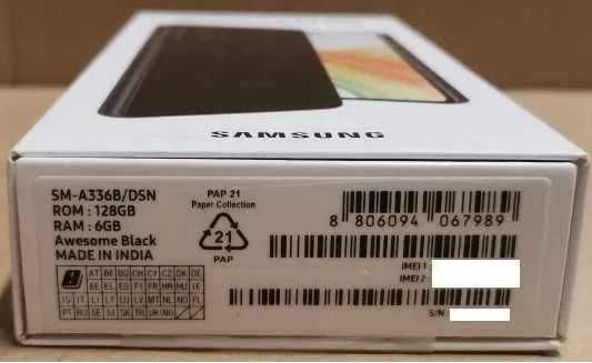 Pudełko od Samsung A33 5G – ORYGINAŁ! Komplet